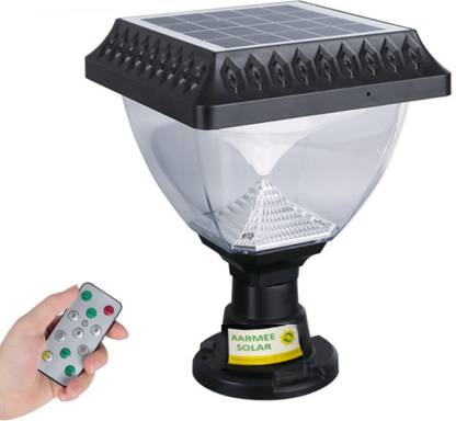 aarmee solar Gate Pillar Wall Light, Auto On Off, RGB - 10 Color Modes for Home, Garden Solar Light Set