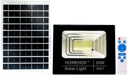 Homehop 50W Solar Flood Light Outdoor LED Automatic Waterproof 6Ah Security Lamp Solar Light Set