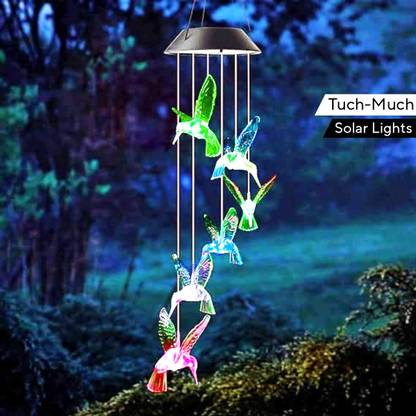 Tuch-Much Solar Bird Shape Wind Chimes Led Light | Hanging Lamp | Color-Changing Solar Light Set