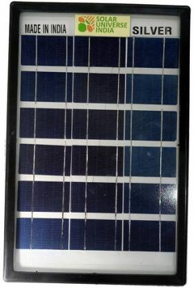 SOLAR UNIVERSE INDIA 5W Solar Panel Plastic Body with Wire Portable Lightweight with VOC of 11.30V Solar Panel