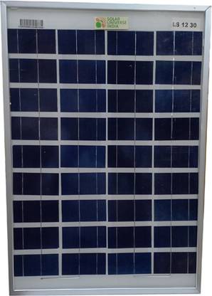 SOLAR UNIVERSE INDIA 20 Watt - 12 Volt for Home Lighting & Small Battery Charging Solar Panel