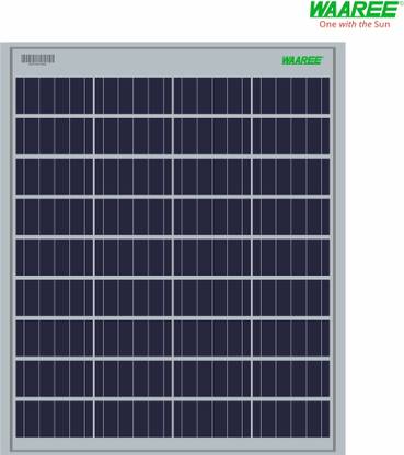 WAAREE 60Wp 24V 36 Cells Polycrystalline Solar Panel (Pack of 6) Solar Panel