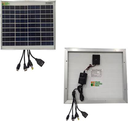 Solar Universe Solar Mobile Charging Kit of Solar Panel (10W) Mobile Chargers, USB & Battery Solar Panel