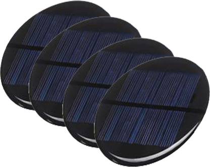 ambert 80MM Round Mini Solar Panel With Led Or Connector Pack Of 4 Solar Panel