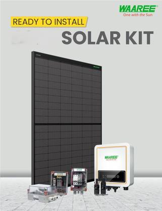 WAAREE 10kW On-Grid Non DCR Solar Kit (Three Phase) with 405 watt All Black solar panel Solar Panel