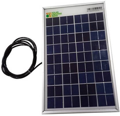 SOLAR UNIVERSE INDIA 5W - 12V Poly - VOC - 22V suitable for 12V Batteries Solar Panel