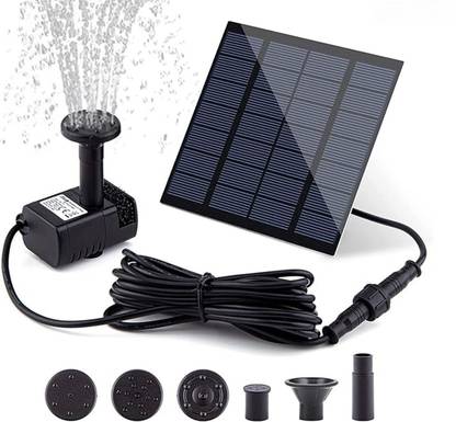 Homehop Solar Water Fountain with Submersible Pump, Panel for Home Garden, Aquarium Solar Water Pump