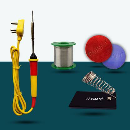 FADMAN Electronic Full Red 4in1 Mobile Soldering Iron Kit Set 25 W Simple