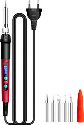 amiciTools 60W Electric Soldering Iron with LCD Display, 180~500 C Adjustable Temperature 60 W Temperature Controlled
