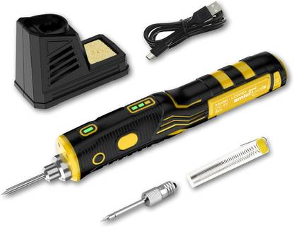 amiciTools DC 5V 8W Cordless Rechargeable Soldering Iron with Touch Sensor Function and USB Charging Cable 8 W Temperature Controlled