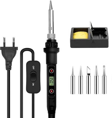 PALAY Temperature Adjustable Soldering Iron Kit With 5 Different Soldering Tips 80 W Temperature Controlled
