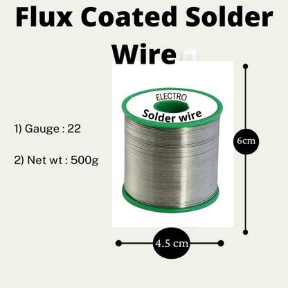 electro 500 gram Solder Wire roll 22 gauge with flux corded and non corrosive 50 W Temperature Controlled