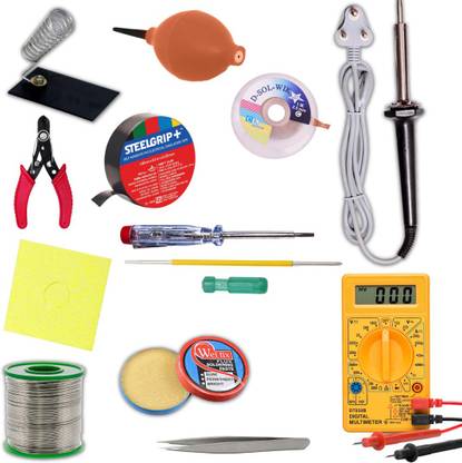Gilhot 60W Soldering Iron | Multimeter, with Soldering Accessories Combo Kit 25 W Simple