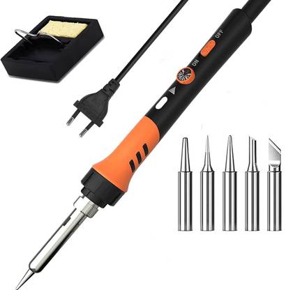 SERPLEX Soldering Iron Kit with 5 Tips, 60W Soldering Iron with On/Off Switch, 200-450°C 60 W Temperature Controlled