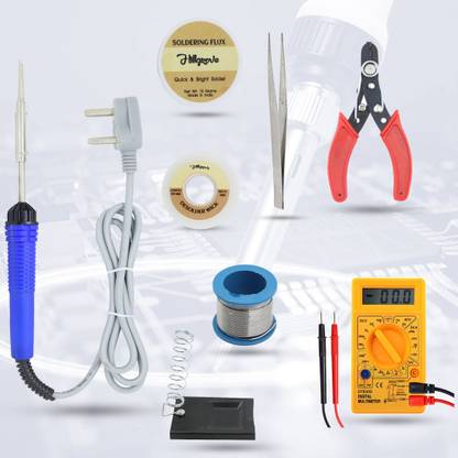 Hillgrove HGCM100M1 Electronic 8in1 Mobile Soldering Iron Kit Set with Digital Multimeter 25 W Simple