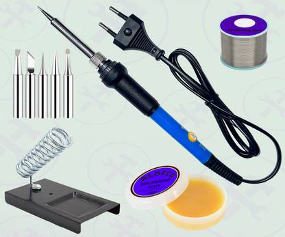 Aldeco Complete 4in1 Soldering Iron Kit with 5 interchangeable Bits & More Items 60 W Temperature Controlled