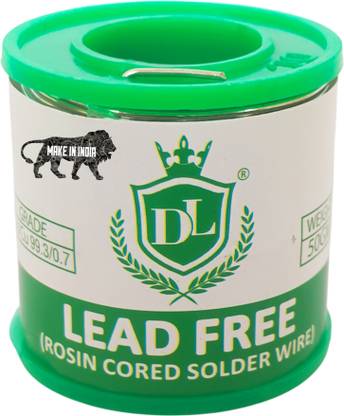 Nerwe Lead free soldering wire –0.8 mm, 99.3/0.7 Tin Copper, Rosin Core with 2.2% flux 20 W Temperature Controlled  (Round Tip)
