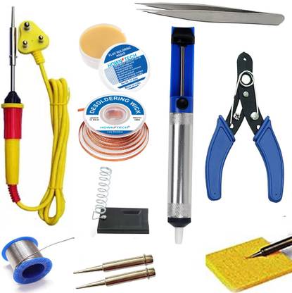 HOWN TECH Soldering Iron Kit 10 in 1 with 2 Bits Soldering Accessories Soldering Iron 25 W Simple