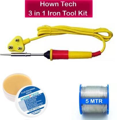 HOWN TECH Complete 4 in 1 Soldering Iron 25W Kit with 5 Meter Solder Wire|Solder Paste 25 W Simple