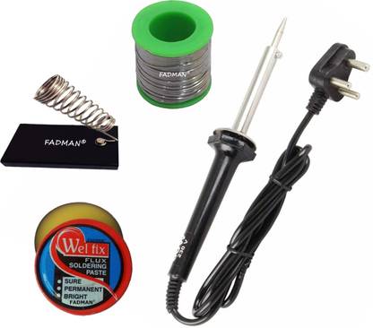 FADMAN (BLACK) | SOLDERING PASTE FLUX | SOLDER WIRE | SOLDERING IRON STAND | 60 W Simple