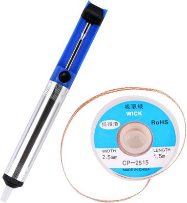 AS TOOL CENTER Desoldering Solder Wick, Solder Braid with 2.5mm Width, 1.5m Length 0 W Temperature Controlled