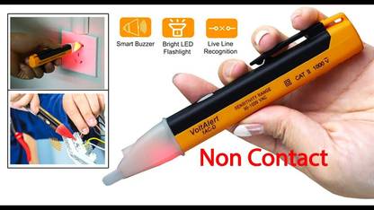 GoodsBazaar 3pc Combo Clamp Meter + Voltage Tester + Continuity Tester Electric Probe Lead DT 266 M 266 Digital Clamp Meter Handheld AC/DC Voltage, AC Current, Resistance Non-magnetic Engineer's Precision Level
