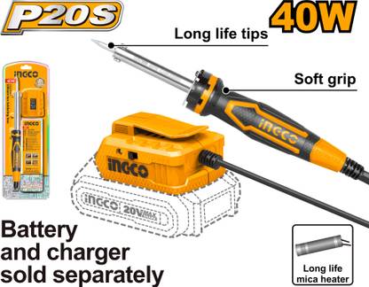 INGCO 20V Lithium-ion Soldering Iron 40 W Simple