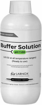 Labnox pH Buffer Solution ph 7.00 | pH Liquid Calibration at 25°C 500 ml Solution Basin