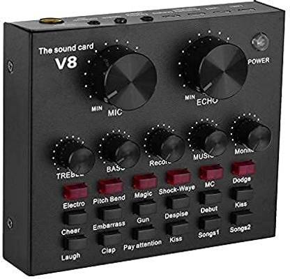 IMAGINEA V8 Sound Card for Live Streaming Sound Mixer for Singing Broadcasting Recording Digital Sound Mixer