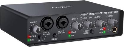 AMG Music Audio Interface Sound Card With Monitor Mixing Console Studio Recording 48V Digital Sound Mixer