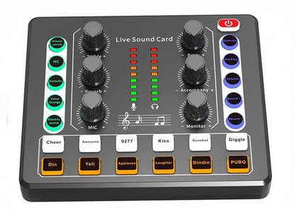 Mocking Bird Audio Mixer |Live Sound Card |Audio Interface with DJ Mixer for Studio Recording Digital Sound Mixer