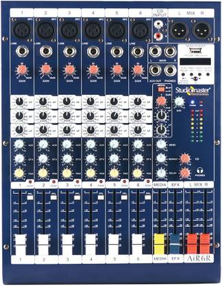Studiomaster AIR-6R with Inbuilt Recorder, Bluetooth,USB & Echo Digital Sound Mixer