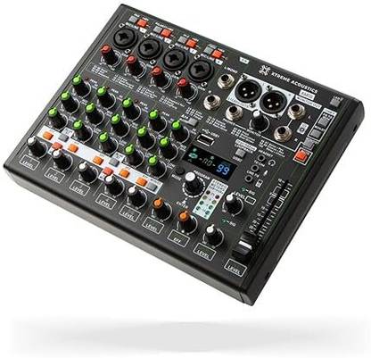 Xtreme Acoustics 8-Channel Professional Audio Mixer Console with USB & Bluetooth Analog Sound Mixer
