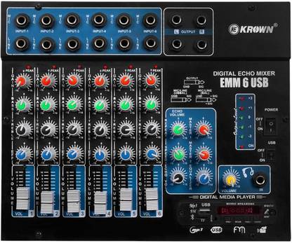 KEKROWN EMM6U Complete Audio Mixing Solution: USB, Bluetooth, TF Card & Multi-Mode Analog Sound Mixer