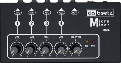 Da.Beatz. 4-Channel mixer MM4 Professional Analog Sound Mixer For Parties & clubs,DJ Mixer Analog Sound Mixer