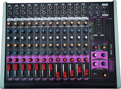 MEDHA D.J. PLUS MDX-12.2 Diamond Club Professional 12 Channel Mixing Console Analog Sound Mixer