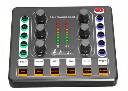 Mocking Bird Audio Mixer |Live Sound Card |Audio Interface with DJ Mixer for Studio Recording Digital Sound Mixer