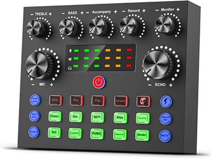 Urban Infotech V8 Portable Mixer, Bluetooth Multifunctional Streaming/Recording/Podcast Digital Sound Mixer