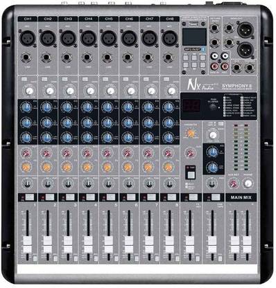 N E X MUSICALS Nx Audio Symphony8-2 Live Mixer 8CH Analog Sound Mixer