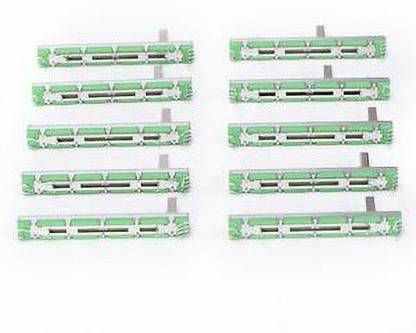 DHRUV-PRO 10Pcs/Lot Double B10K B10KX2 Pot Mixer Fader 7.5 CM 75 MM Potentiometer Ohm Analog Sound Mixer