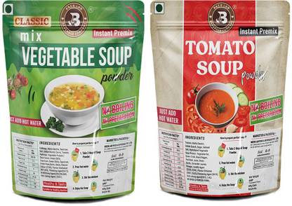 Brew Lab Mix Veg & Tomato Soup Powder Combo Suitable For Vending Machine Instant Premix