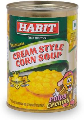 HABIT Cream Style Corn Soup with Pureed and Chunky Corn Kernels in Creamy Base