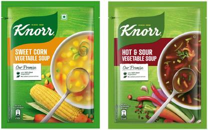 Knorr Sweet Corn Veg & Hot Sour Soup Combo Pack Of 2
