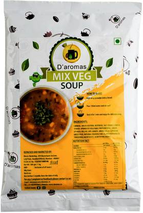D'aromas Mix Veg Soup Premix 2kg Instant 100% Veg Soup Mix Powder, Ready To Serve