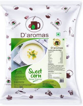 D'aromas Sweet Corn Soup Premix 1.5kg Instant 100% Veg Soup Premix, Ready To Serve