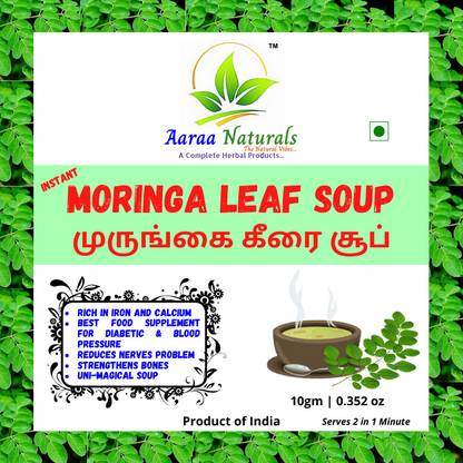 Aaraa Moringa Leaf Soup (Moringa Oleifera) (Instant Mix) 10gm (Pack of 3) 30gm