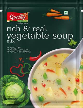 Kwality Rich & Real Veg Soup mix, Ready-to-Cook, Premium Quality Ingredients
