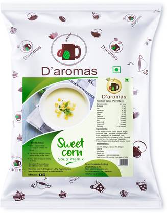 D'aromas Instant Sweet Corn Soup Premix-500g, Instant Soup Mix,|No Artificial Flavour
