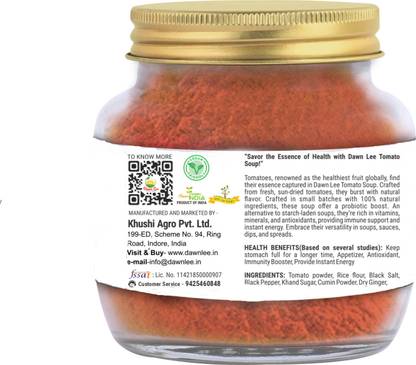 Dawn Lee Instant Tomato Soup Ready to Cook Premix Powder Starch Free Healthy Easy Prepare