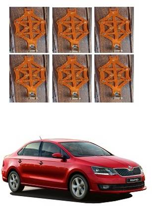 After cars Tyre Anti-Skid Chain Set of 6 pcs Compatible With Skoda Rapid 2018 Spare Tire Hoist